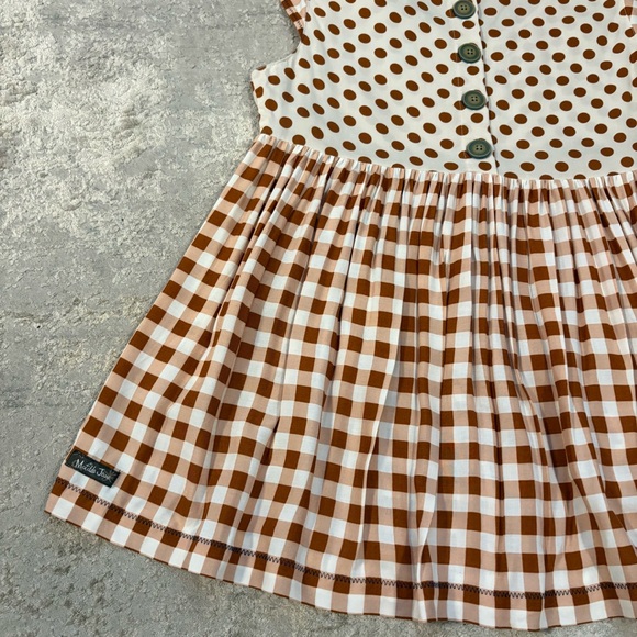 Matilda Jane Women’s Feeling Collegiate Gingham Peplum Top Size Medium - Picture 12 of 13